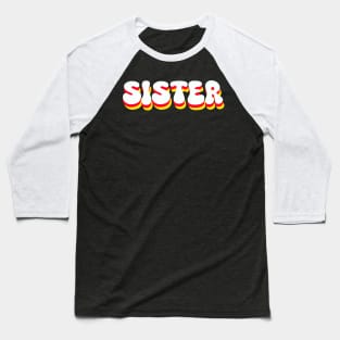 Cool cute retro sister Baseball T-Shirt